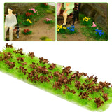 Maxbell 30Pcs Flower Cluster Grass Tufts Static Scenery Model DIY Brown