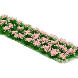 Maxbell 30Pcs Flower Cluster Grass Tufts Static Scenery Model DIY Pink