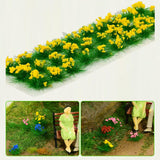 Maxbell 30Pcs Flower Cluster Grass Tufts Static Scenery Model DIY Yellow