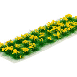 Maxbell 30Pcs Flower Cluster Grass Tufts Static Scenery Model DIY Yellow