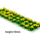 Maxbell 30Pcs Flower Cluster Grass Tufts Static Scenery Model DIY Yellow