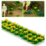 Maxbell 30Pcs Flower Cluster Grass Tufts Static Scenery Model DIY Yellow