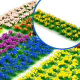 Maxbell 30Pcs Flower Cluster Grass Tufts Static Scenery Model DIY Yellow