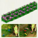 Maxbell 30Pcs Flower Cluster Grass Tufts Static Scenery Model DIY Pink Color Purple