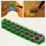 Maxbell 30Pcs Flower Cluster Grass Tufts Static Scenery Model DIY Pink Color Purple