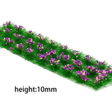 Maxbell 30Pcs Flower Cluster Grass Tufts Static Scenery Model DIY Pink Color Purple