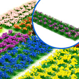 Maxbell 30Pcs Flower Cluster Grass Tufts Static Scenery Model DIY Pink Color Purple
