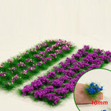 Maxbell 30Pcs Flower Cluster Grass Tufts Static Scenery Model DIY Purple