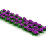 Maxbell 30Pcs Flower Cluster Grass Tufts Static Scenery Model DIY Purple