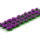 Maxbell 30Pcs Flower Cluster Grass Tufts Static Scenery Model DIY Purple