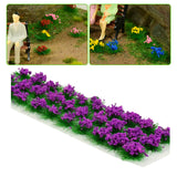 Maxbell 30Pcs Flower Cluster Grass Tufts Static Scenery Model DIY Purple