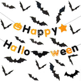 Maxbell 3D Bats Wall Stickers Wall Sticker for Party Supplies Yard Outdoor Indoor 28PCS