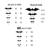 Maxbell 3D Bats Wall Stickers Wall Sticker for Party Supplies Yard Outdoor Indoor 28PCS
