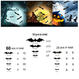 Maxbell 3D Bats Wall Stickers Wall Sticker for Party Supplies Yard Outdoor Indoor 28PCS