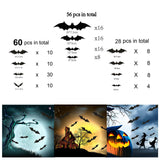 Maxbell 3D Bats Wall Stickers Wall Sticker for Party Supplies Yard Outdoor Indoor 28PCS