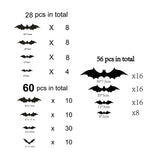 Maxbell 3D Bats Wall Stickers Wall Sticker for Party Supplies Yard Outdoor Indoor 28PCS