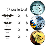 Maxbell 3D Bats Wall Stickers Wall Sticker for Party Supplies Yard Outdoor Indoor 28PCS