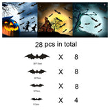 Maxbell 3D Bats Wall Stickers Wall Sticker for Party Supplies Yard Outdoor Indoor 28PCS