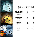 Maxbell 3D Bats Wall Stickers Wall Sticker for Party Supplies Yard Outdoor Indoor 28PCS