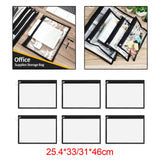 Maxbell Clear Zipper Pouches Stationery Pencil Pouch for Organizing Pen 33cmx25.4cm