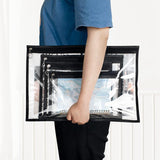 Maxbell Clear Zipper Pouches Stationery Pencil Pouch for Organizing Pen 46cmx31cm