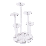 Maxbell Clear Jewelry Ring Display Stand Multi Layer for Holidays Birthday Party