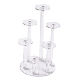 Maxbell Clear Jewelry Ring Display Stand Multi Layer for Holidays Birthday Party