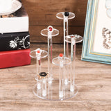 Maxbell Clear Jewelry Ring Display Stand Multi Layer for Holidays Birthday Party