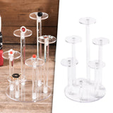 Maxbell Clear Jewelry Ring Display Stand Multi Layer for Holidays Birthday Party