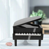 Maxbell Piggy Bank Piano Shape Home Decor Handmade Collectible Box black