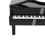 Maxbell Piggy Bank Piano Shape Home Decor Handmade Collectible Box black