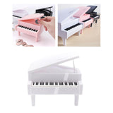 Maxbell Piggy Bank Piano Shape Home Decor Handmade Collectible Box white