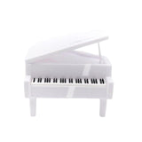 Maxbell Piggy Bank Piano Shape Home Decor Handmade Collectible Box white