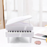 Maxbell Piggy Bank Piano Shape Home Decor Handmade Collectible Box white