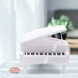 Maxbell Piggy Bank Piano Shape Home Decor Handmade Collectible Box white