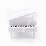 Maxbell Piggy Bank Piano Shape Home Decor Handmade Collectible Box white