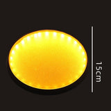 Maxbell Light Display Base Strong Round Durable for Jewelry Models Collectibles yellow