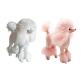 Maxbell Poodle Figurine Realistic Decorating Handcrafted for Lawn Pathway White