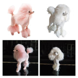 Maxbell Poodle Figurine Realistic Decorating Handcrafted for Lawn Pathway White