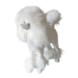 Maxbell Poodle Figurine Realistic Decorating Handcrafted for Lawn Pathway White