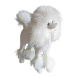 Maxbell Poodle Figurine Realistic Decorating Handcrafted for Lawn Pathway White
