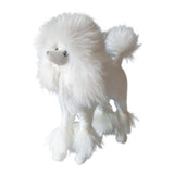 Maxbell Poodle Figurine Realistic Decorating Handcrafted for Lawn Pathway White