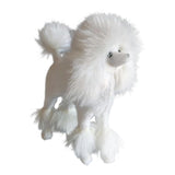 Maxbell Poodle Figurine Realistic Decorating Handcrafted for Lawn Pathway White