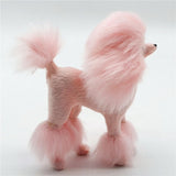 Maxbell Poodle Figurine Realistic Decorating Handcrafted for Lawn Pathway Pink
