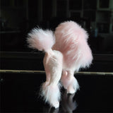 Maxbell Poodle Figurine Realistic Decorating Handcrafted for Lawn Pathway Pink