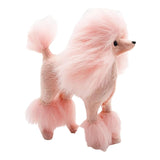 Maxbell Poodle Figurine Realistic Decorating Handcrafted for Lawn Pathway Pink