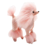 Maxbell Poodle Figurine Realistic Decorating Handcrafted for Lawn Pathway Pink
