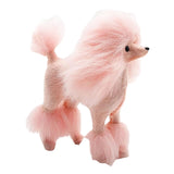 Maxbell Poodle Figurine Realistic Decorating Handcrafted for Lawn Pathway Pink