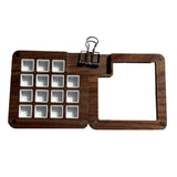 Maxbell Travel Paint Tray Painting Art Supplies Oil Paint for Kids or Students Walnut with Clip