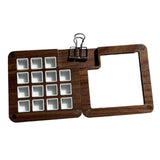 Maxbell Travel Paint Tray Painting Art Supplies Oil Paint for Kids or Students Walnut with Clip
